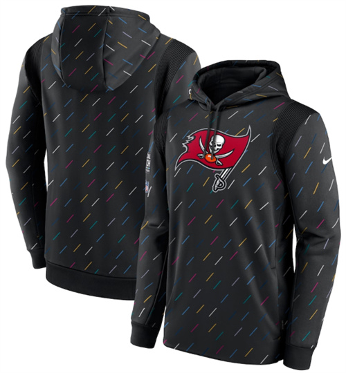 Men's Tampa Bay Buccaneers 2021 Charcoal Crucial Catch Therma Pullover Hoodie