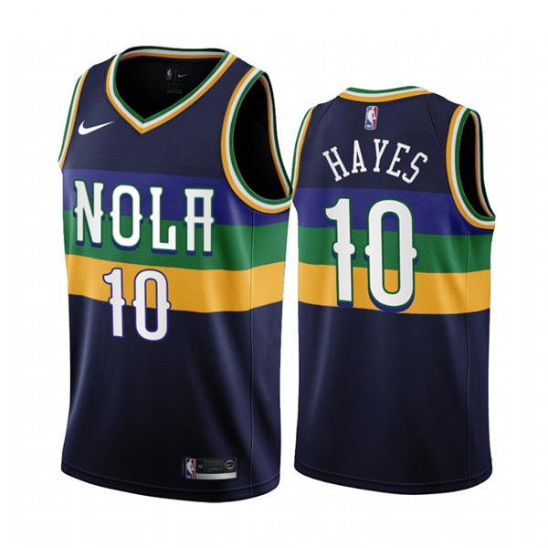 Men's New Orleans Pelicans #10 Jaxson Hayes 2022/23 Black City Edition Stitched Basketball Jersey