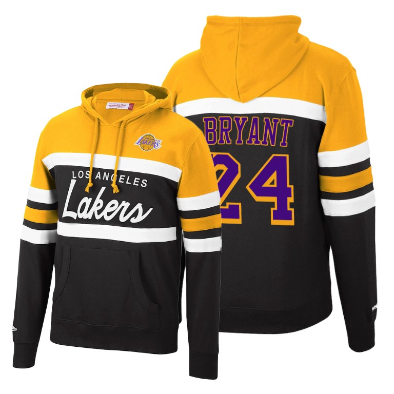 Men's Los Angeles Lakers #24 Kobe Bryant 2020 New Fall Edition Gold Black HWC Pullover NBA Hoodie