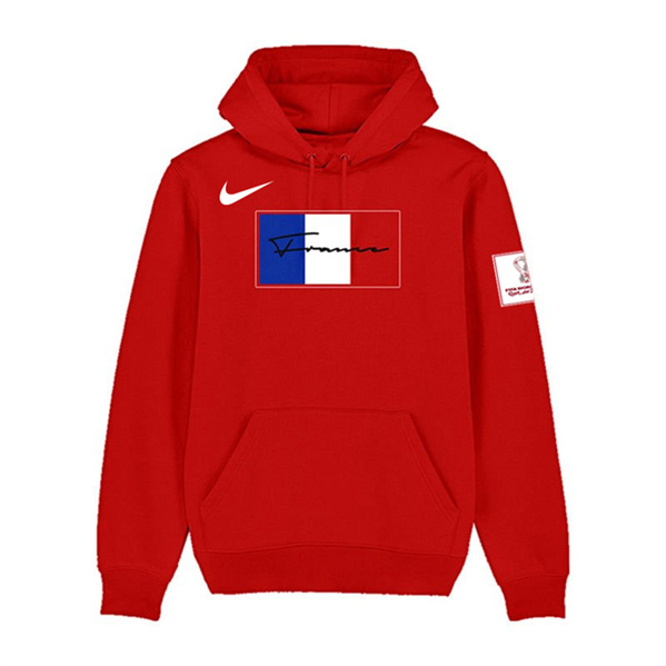 Men's France FIFA World Cup Soccer Red Hoodie