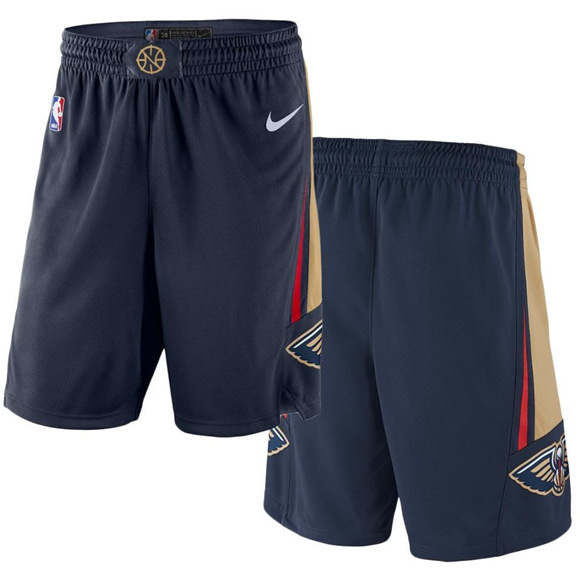 Men's New Orleans Pelicans Navy NBA Shorts (Run Smaller)