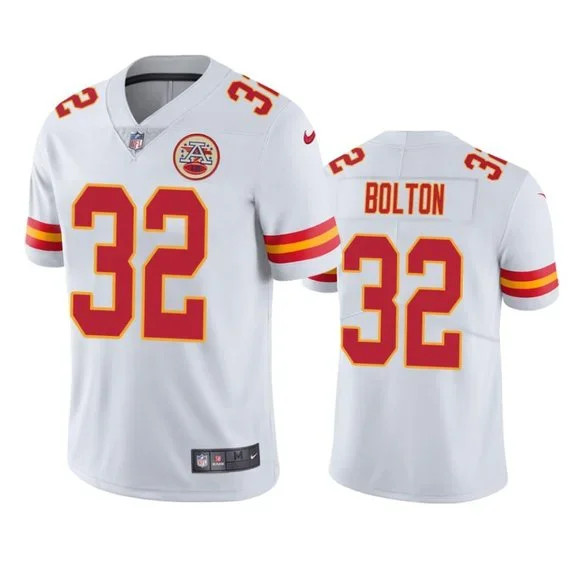 Men's Kansas City Chiefs #32 Nick Bolton White Stitched NFL Jersey