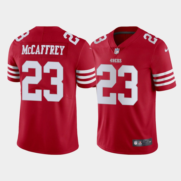 Men's San Francisco 49ers #23 Christian McCaffrey Red 2022 Vapor Untouchable Stitched Jersey