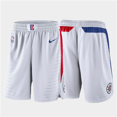Men's Los Angeles Clippers White Shorts (Run Smaller)