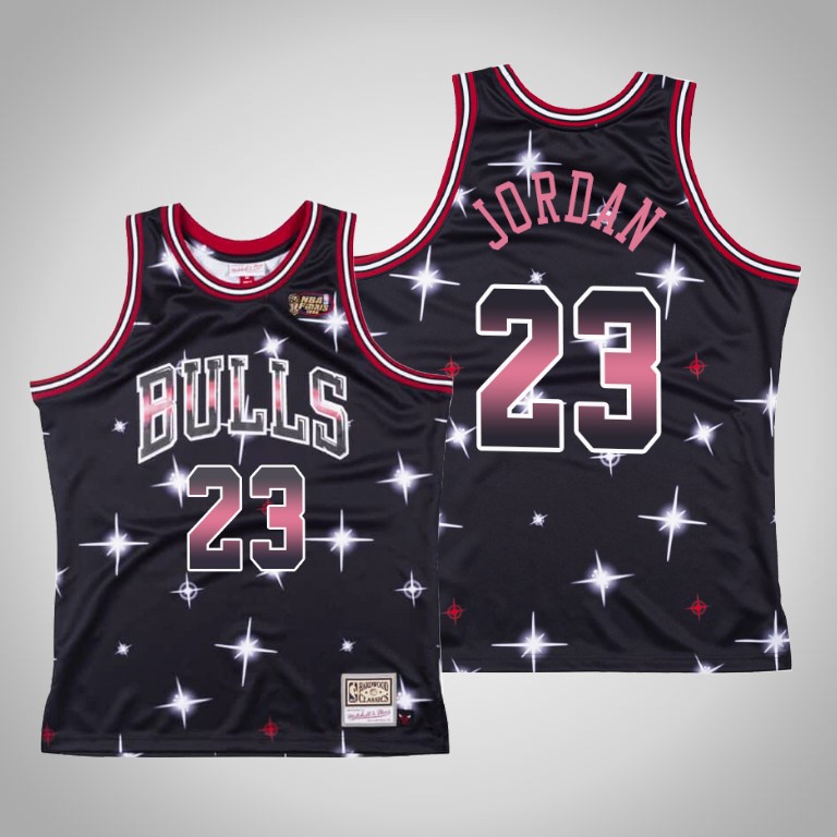 Men's Chicago Bulls #23 Michael Jordan Black Swingman ClassicStitched NBA Jersey