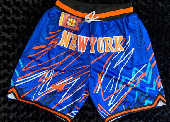 Men's New York Knicks Blue NBA Shorts (Run Smaller)
