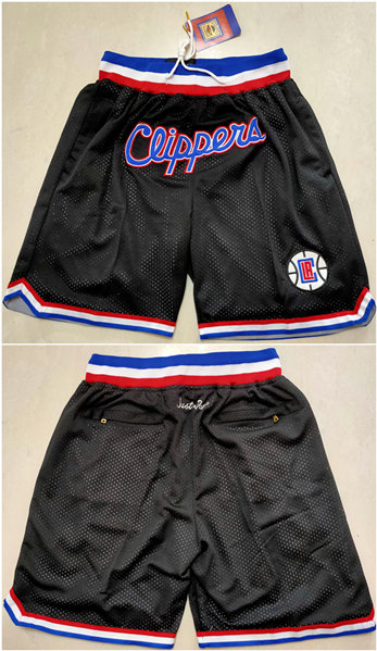 Men's Los Angeles Clippers Black Shorts (Run Small)