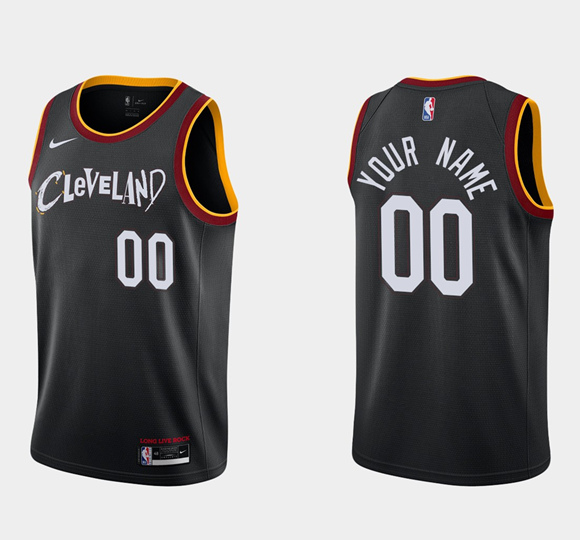 Men's Cleveland Cavaliers Active Custom Black Stitched Basketball Jersey