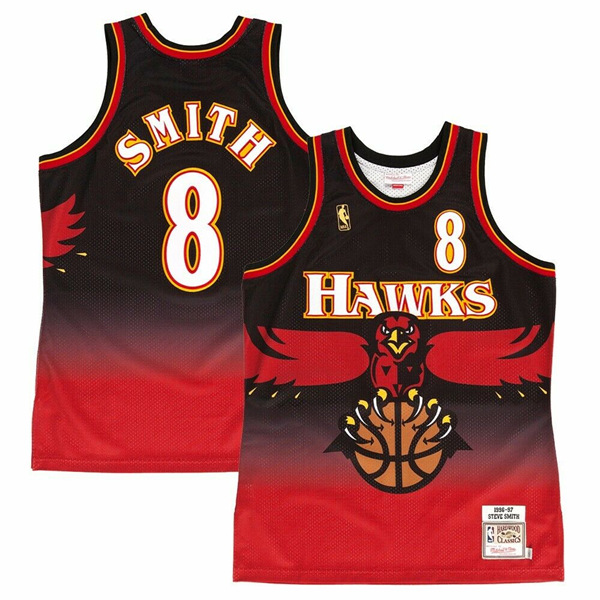 Men's Atlanta Hawks #8 Steve Smith Throwback Stitched NBA Jersey