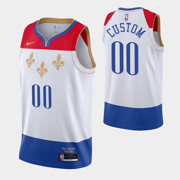 New Orleans Pelicans Customized White City Edition 2020-21 No Little Plans Stitched NBA Jersey