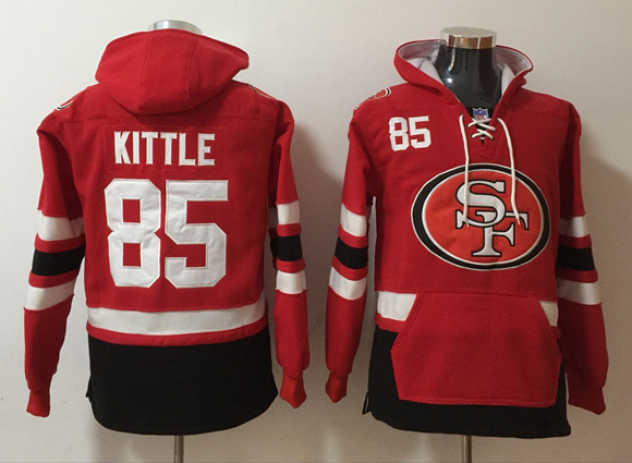 Men's San Francisco 49ers #85 George Kittle Ageless Must-Have Lace-Up Pullover Hoodie