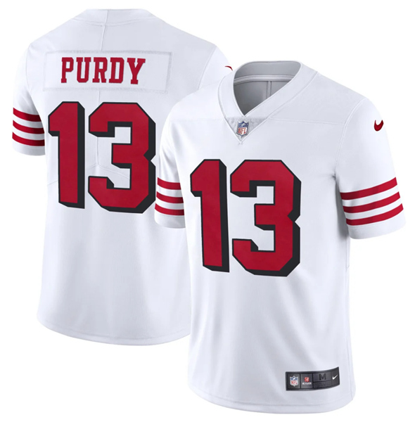 Men's San Francisco 49ers #13 Brock Purdy New White Vapor Untouchable Limited Stitched Jersey