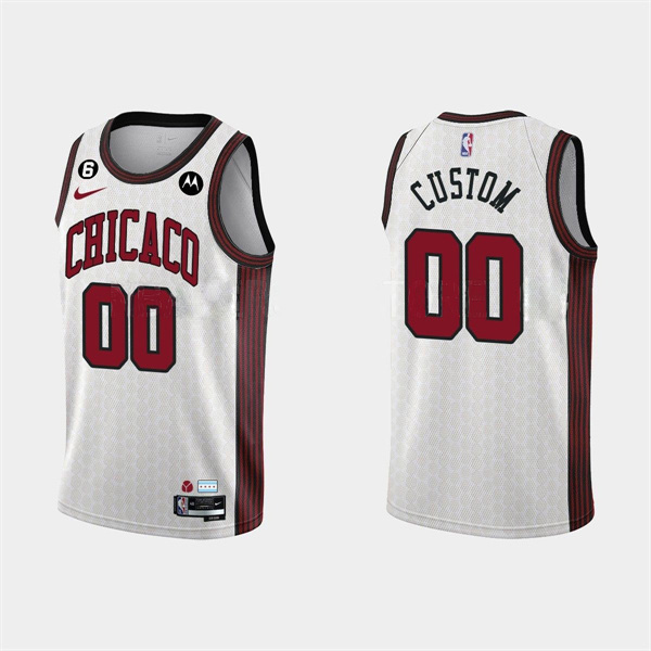 Men's Chicago Bulls Active Player Custom 202223 White City Edition