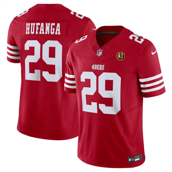 Men's San Francisco 49ers #29 Talanoa Hufanga Red 2023 F.U.S.E. With John Madden Patch Vapor Limited Football Stitched Jersey