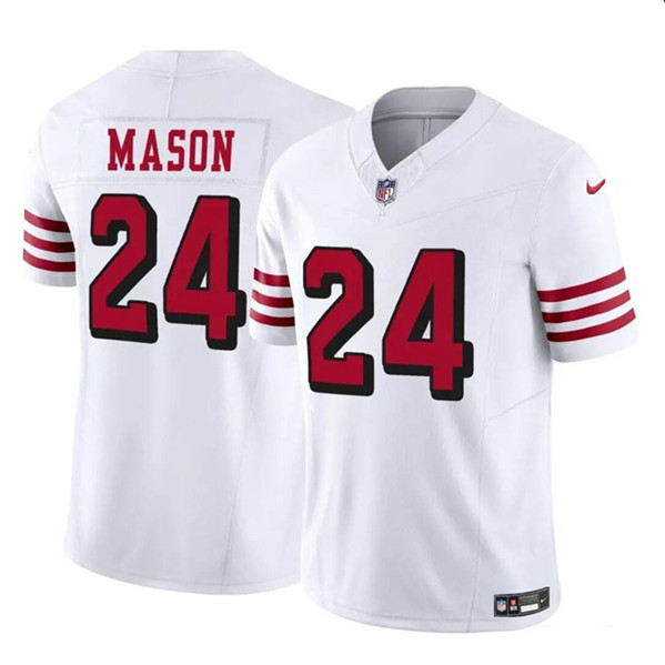 Men's San Francisco 49ers #24 Jordan Mason New White 2023 F.U.S.E. Football Stitched Jersey