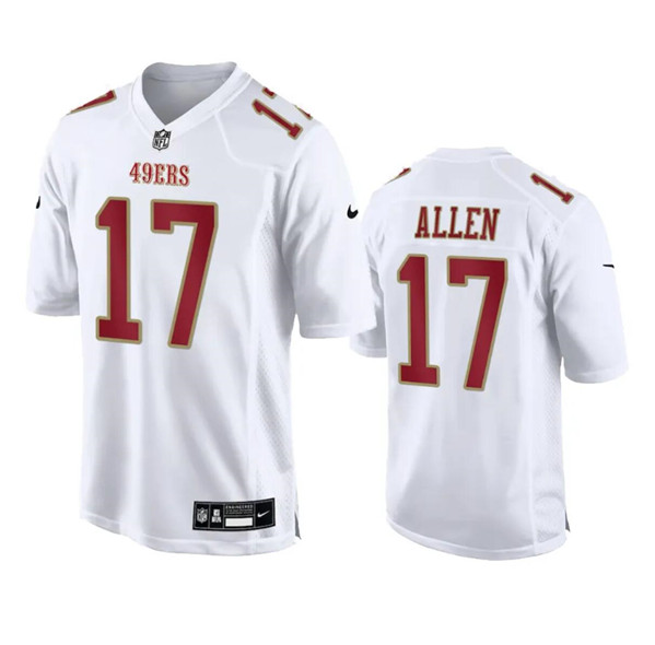 Men's San Francisco 49ers #17 Brandon Allen White Fashion Limited Football Stitched Game Jersey
