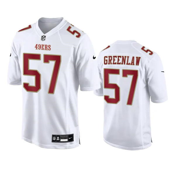 Men's San Francisco 49ers #57 Dre Greenlaw White Fashion Limited Football Stitched Game Jersey