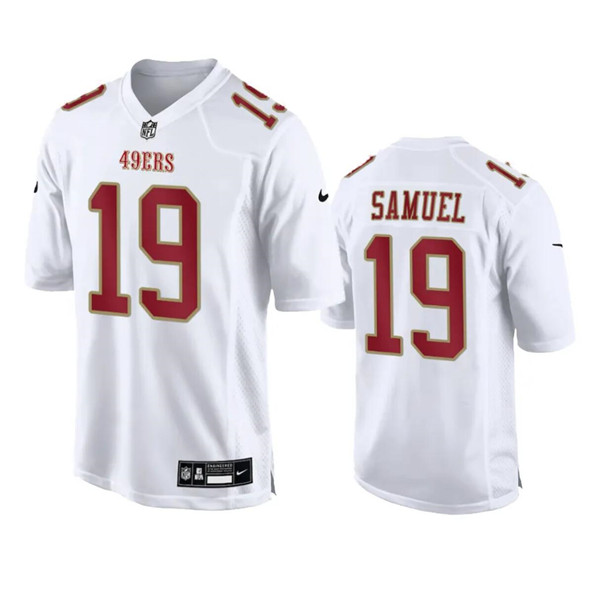 Men's San Francisco 49ers #19 Deebo Samuel White Fashion Limited Football Stitched Game Jersey