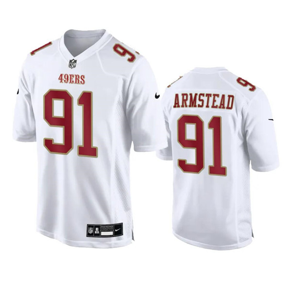 Men's San Francisco 49ers #91 Arik Armstead White Fashion Limited Football Stitched Game Jersey
