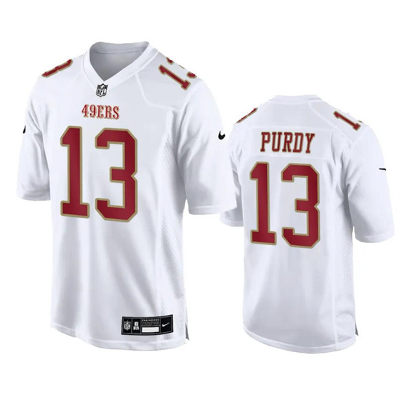 Men's San Francisco 49ers #13 Brock Purdy White Fashion Limited Football Stitched Game Jersey