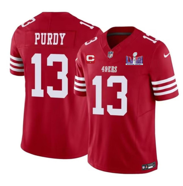 Men's San Francisco 49ers #13 Brock Purdy Red 2023 F.U.S.E. With 1-star C Ptach And NFC West Champions Patch Football Stitched Jersey