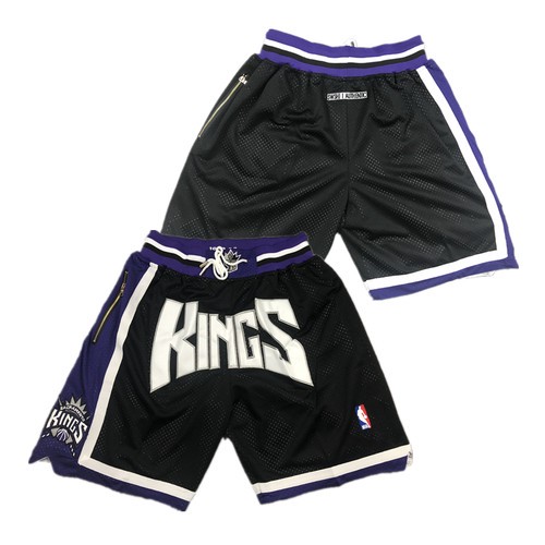 Men's Sacramento Kings Black NBA Shorts (Run Smaller)