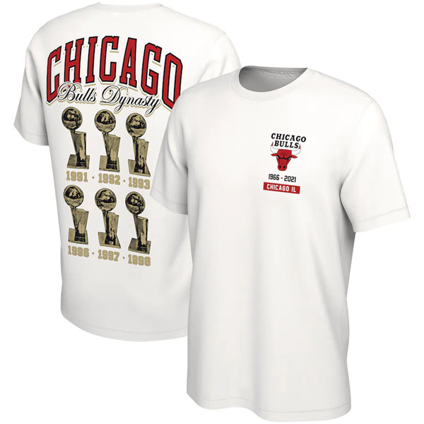 Men's Chicago Bulls White Basketball T-Shirt