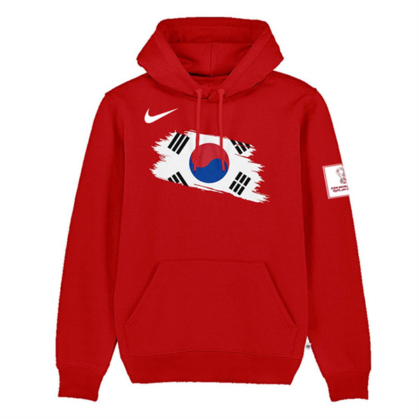 Men's Korea FIFA World Cup Soccer Red Hoodie