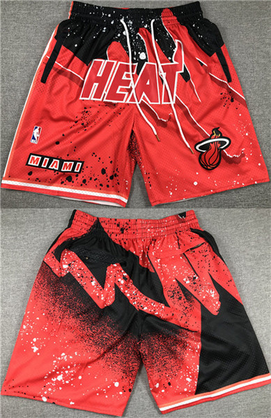 Men's Miami Heat Red/Black Shorts (Run Small)
