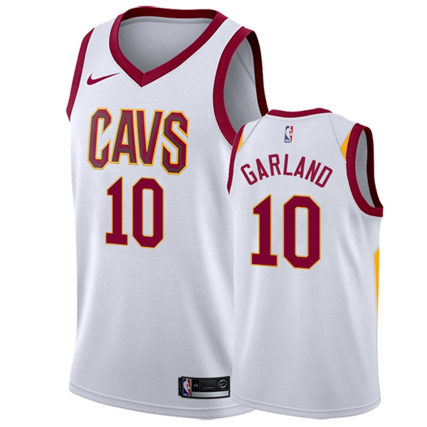 Men's Cleveland Cavaliers #10 Darius Garland White Stitched NBA Jersey