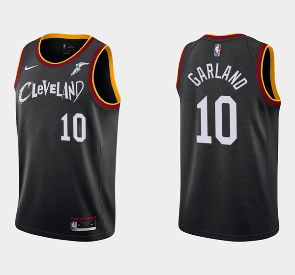Men's Cleveland Cavaliers #10 Darius Garland Black Stitched NBA Jersey