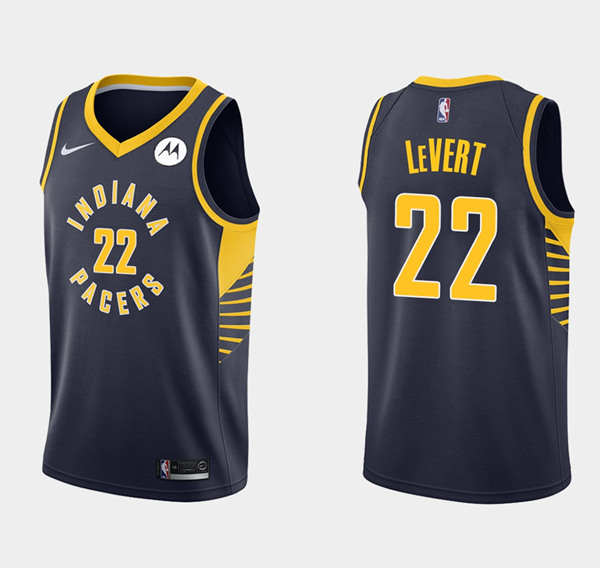 Men's Indiana Pacers #22 Caris LeVert Navy Stitched NBA Jersey