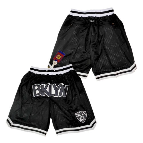 Men's Brooklyn Nets Just Don Black Shorts (Run Smaller)