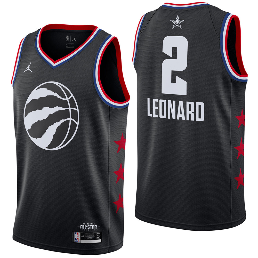 Men's Toronto Raptors #2 Kawhi Leonard Black 2019 All Star Stitched NBA Jersey