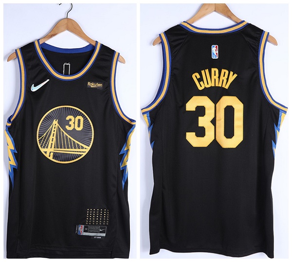 Men's Golden State Warriors Active Custom 75th Anniversary Black Stitched Basketball Jersey