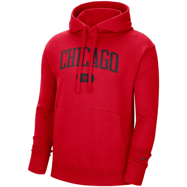 Men's Chicago Bulls 2021 Red Heritage Essential Pullover Hoodie