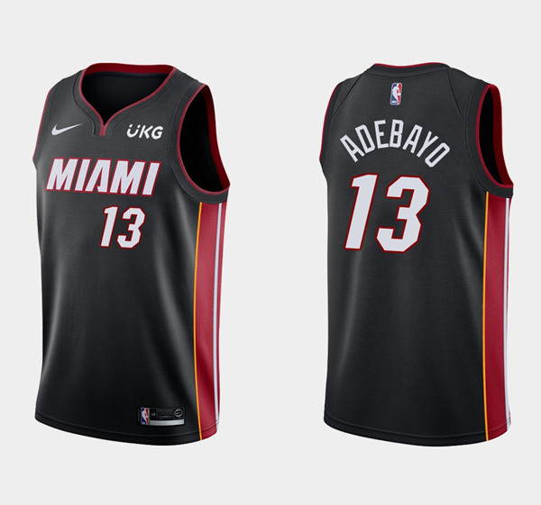 Men's Miami Heat #13 Bam Adebayo Black Stitched NBA Jersey