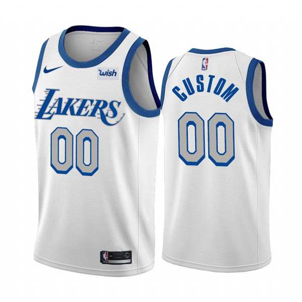 Men's Los Angeles Lakers Active Player City Edition 2020-21 New Blue Silver Logo Stitched NBA Jersey