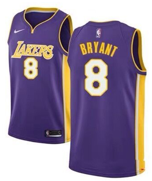 Men's Los Angeles Lakers #8 Kobe Bryant Purple Stitched NBA Jersey
