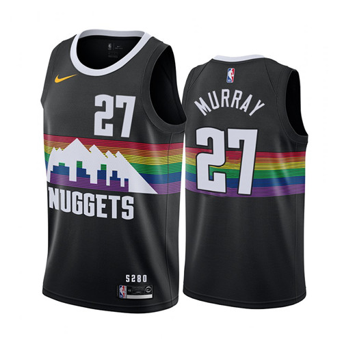Men's Denver Nuggets #27 Jamal Murray Black 2019 City Edition Stitched NBA Jersey
