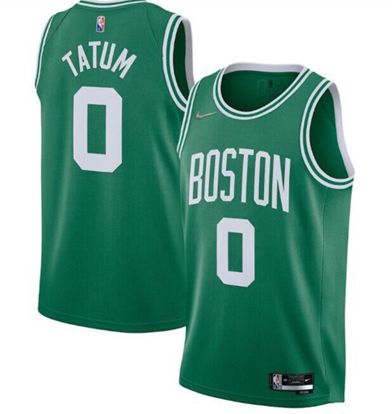 Men's Boston Celtics #0 Jayson Tatum 75th Anniversary 2021 Green Basketball Stitched Jersey
