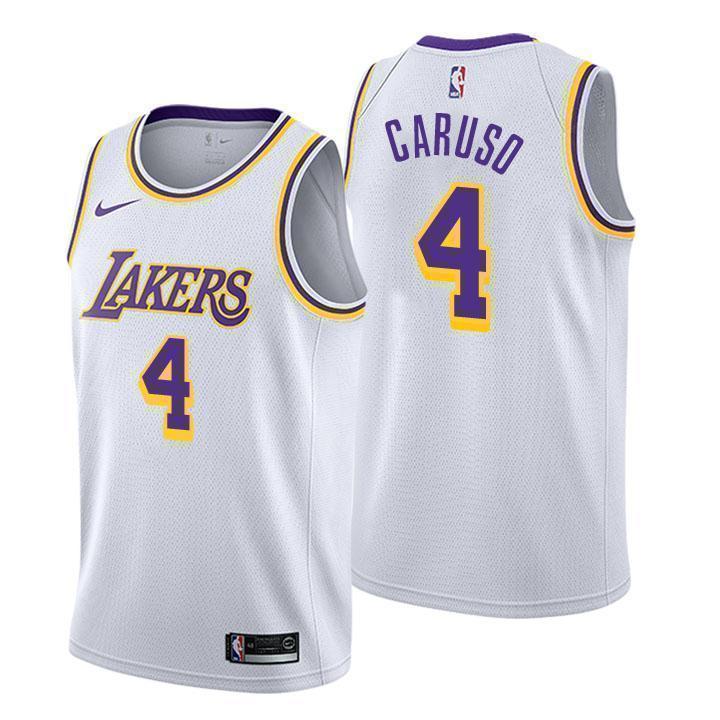 Men's Los Angeles Lakers #4 Alex Caruso White Stitched NBA Jersey