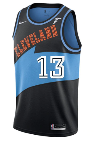 Men's Cleveland Cavaliers #13 Tristan Thompson Blue/Black Stitched NBA Jersey