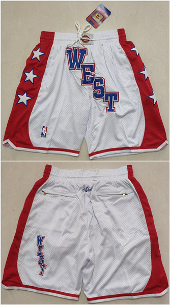 Men's All Star White Western Conference Shorts (Run Small)
