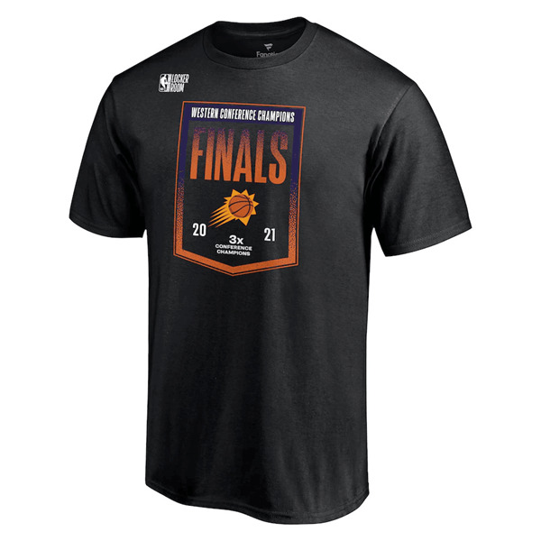 Men's Phoenix Suns Black 2021 Western Conference Champions NBA T-Shirt