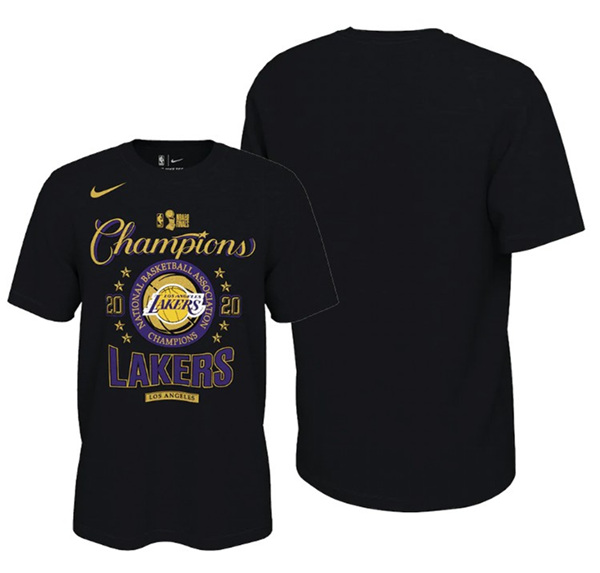 Los Angeles Lakers 2020 NBA Finals Champions Black T-Shirt