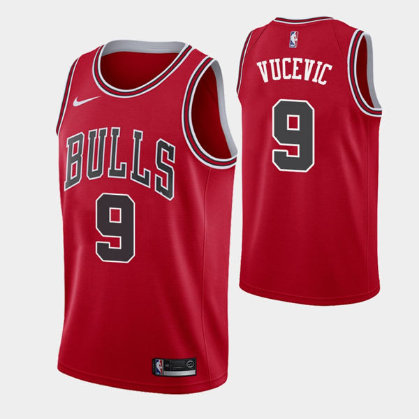 Men's Chicago Bulls #9 Nikola Vucevic Red NBA Stitched Jersey