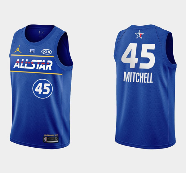 Men's Utah Jazz #45 Donovan Mitchell 2021 All Star Stitched NBA Jersey