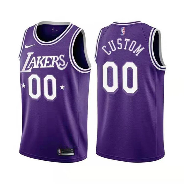 Men's Los Angeles Lakers 2021/22 City Edition Active Player Purple Stitched Basketball Jersey