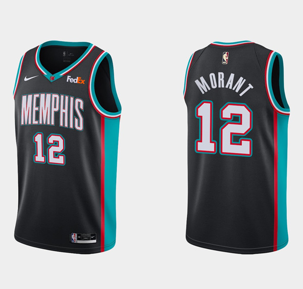 Men's Memphis Grizzlies #12 Ja Morant Stitched NBA Jersey
